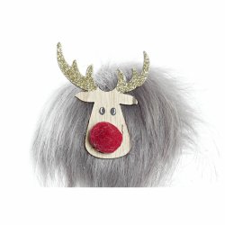 Julgranskula DKD Home Decor Polyester Ren (7 x 5 x 16 cm) (2 ant