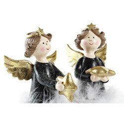 Julgranskula DKD Home Decor Harts ngel (8 x 9 x 20 cm) (2 antal