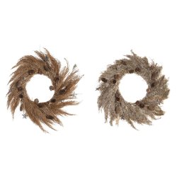 Julkrans DKD Home Decor Blomster (2 antal) (60 x 5 x 60 cm)