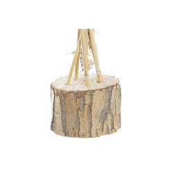Dekorativ vxt DKD Home Decor PVC Fjdrar Naturell 35 x 25 x 55