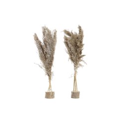 Dekorativ vxt DKD Home Decor PVC Fjdrar Naturell 35 x 25 x 55