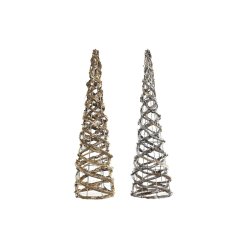 Belysning dekoration DKD Home Decor Gyllene Silvrig Naturell 19