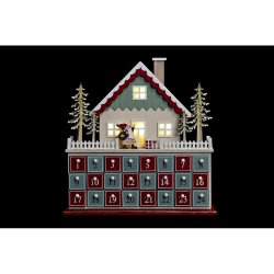 Adventskalender DKD Home Decor Tr Hus (32 x 8 x 33 cm) (2 antal