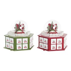 Adventskalender DKD Home Decor Tr (22 x 19 x 20 cm) (2 antal)