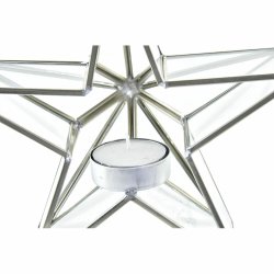 Jul-ljusstake DKD Home Decor Gyllene Silvrig Stjrna 16 x 8 x 16