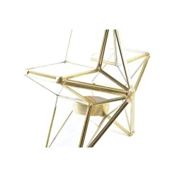 Jul-ljusstake DKD Home Decor Gyllene Silvrig Stjrna 16 x 8 x 16