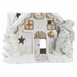 Julgranskula DKD Home Decor Hus Snfall Magnesium (38 x 21 x 45