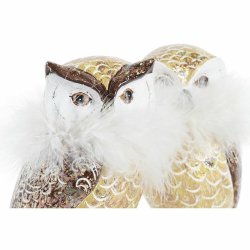 Julgranskula DKD Home Decor Uggla Harts (7,5 x 7,5 x 14 cm) (2 a