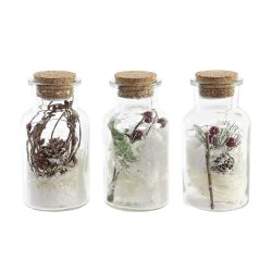 Belysning dekoration DKD Home Decor Jul Naturell (6 x 6 x 14 cm)