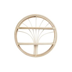 Bokhylla DKD Home Decor Vgg Naturell Rattan 2 Hyllor (60 x 14 x