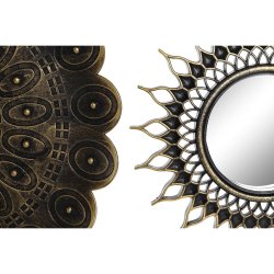 Spegelspel DKD Home Decor Glas Gyllene PP 2 antal (35 x 2 x 35 c