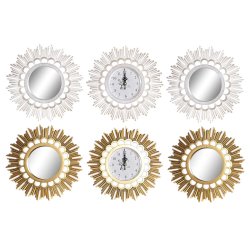 Vggklocka DKD Home Decor Speglar PP (25 x 2,5 x 25 cm) (2 antal