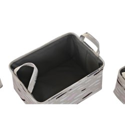 Korg - set DKD Home Decor Brun Gr Orange 40 x 30 x 20 cm (3 ant