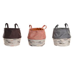 Tvttkorg DKD Home Decor Gr Orange 28 x 28 x 30 cm (3 antal)