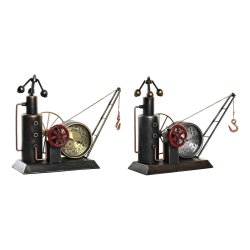 bordsklocka DKD Home Decor Gyllene Silvrig Vintage (2 antal)