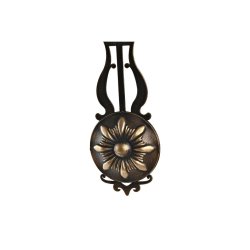 Vggklocka DKD Home Decor Svart Gyllene Glas Jrn Pendyl 27 x 7,