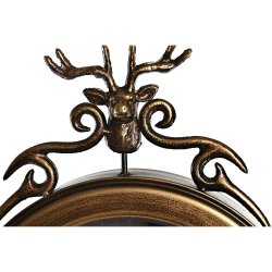 Vggklocka DKD Home Decor Svart Gyllene Glas Jrn Pendyl 27 x 7,