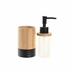 Tvldispenser DKD Home Decor Svart Naturell Bambu polypropen