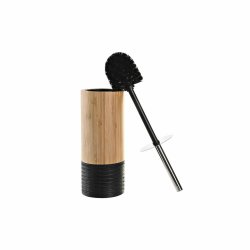 Toalettborste DKD Home Decor Svart Naturell Bambu 10 x 10 x 36,8