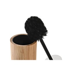 Toalettborste DKD Home Decor Svart Naturell Bambu 10 x 10 x 36,8