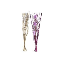 Bunt DKD Home Decor Rosa Lila Vit Torkad blomma (30 x 30 x 100 c