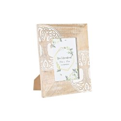 Fotoram DKD Home Decor Vit Brun Tr Glas Mangotr Trd Indier 23
