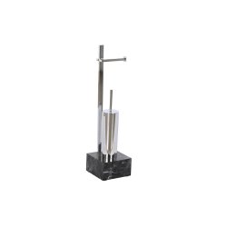 Toalettpappershllare med toalettborste DKD Home Decor MDF Stl