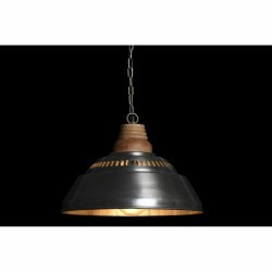 Taklampa DKD Home Decor Silvrig Brun J�rn Mangotr� 50 W (43 x 43