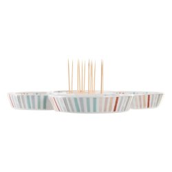 Snacksbricka DKD Home Decor Multicolour 22 x 22 x 3 cm Stengods