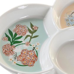 Snacksbricka DKD Home Decor Grn 22 x 22 x 3 cm Stengods