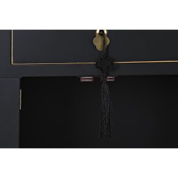 Nattduksbord DKD Home Decor Vit Svart Gyllene Gran Tr MDF 45 x