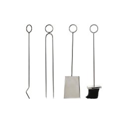 Vedstll DKD Home Decor Rostfritt stl (30 x 20 x 60 cm)