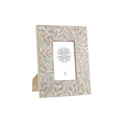 Fotoram DKD Home Decor Vit Naturell Glas Mangotr Indier 20 x 1,
