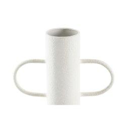 Vas DKD Home Decor Vit Naturell Metall 20 x 16 x 40 cm