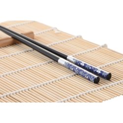 Sushiset DKD Home Decor 14,5 x 14,5 x 31 cm Svart Bl Stengods O