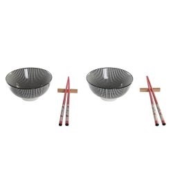 Sushiset DKD Home Decor 30 x 21 x 7 cm Svart Stengods Orientalis
