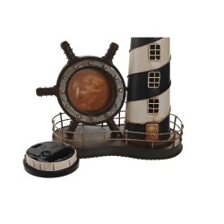 bordsklocka DKD Home Decor Svart Rd Frmre lyktor Vintage (2 an