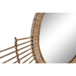 Vggspegel DKD Home Decor Brun Naturell Urban 68 x 2 x 68 cm