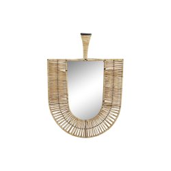 Vggspegel DKD Home Decor Brun Naturell Solfjder Tropiskt 50 x
