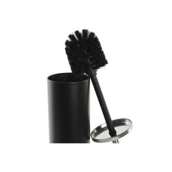 Toalettborste DKD Home Decor 10 x 10 x 38,4 cm Silvrig Svart Met