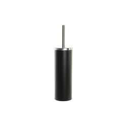 Toalettborste DKD Home Decor 10 x 10 x 38,4 cm Silvrig Svart Met