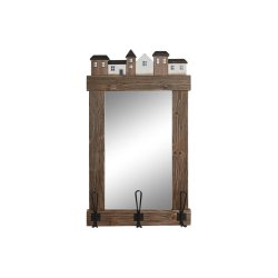 Vggspegel DKD Home Decor Brun Antikbehandlad 40 x 9 x 68 cm