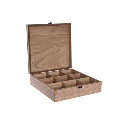 Lda fr rtte DKD Home Decor Glas Rosa Metall Vit 24 x 24 x 7 c