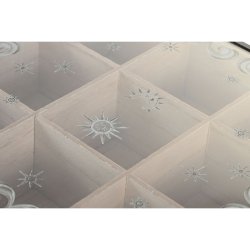 Lda fr rtte DKD Home Decor Bl Vit Svart Naturell Metall Glas