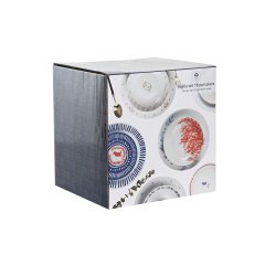 Servissats DKD Home Decor Bl� Vit Rosa Porslin 18 Delar 27 x 27