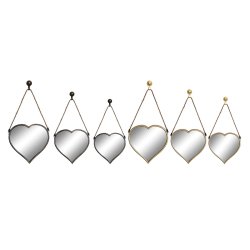 Spegelspel DKD Home Decor Scandi Glas Svart Gyllene polypropen (