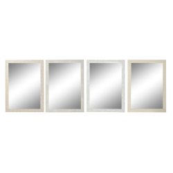 Vggspegel DKD Home Decor Elfenben 70 x 2 x 97 cm (4 antal)