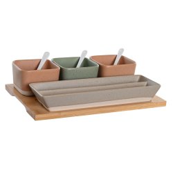 Tilltuggsset DKD Home Decor 26 x 9 x 4 cm Porslin Multicolour Ba