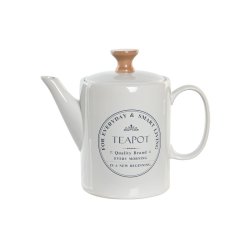 Tekanna DKD Home Decor Vit Stengods 1 L