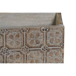 Flerfunktionell frvaring DKD Home Decor Vit Naturell Mangotr 3